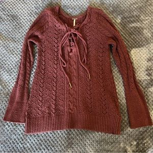 Free People Lace Up Sweater - image 1